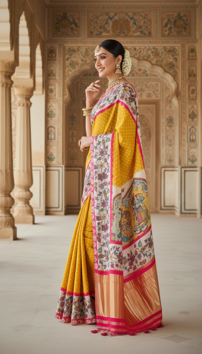 Pure Gajji Silk Saree