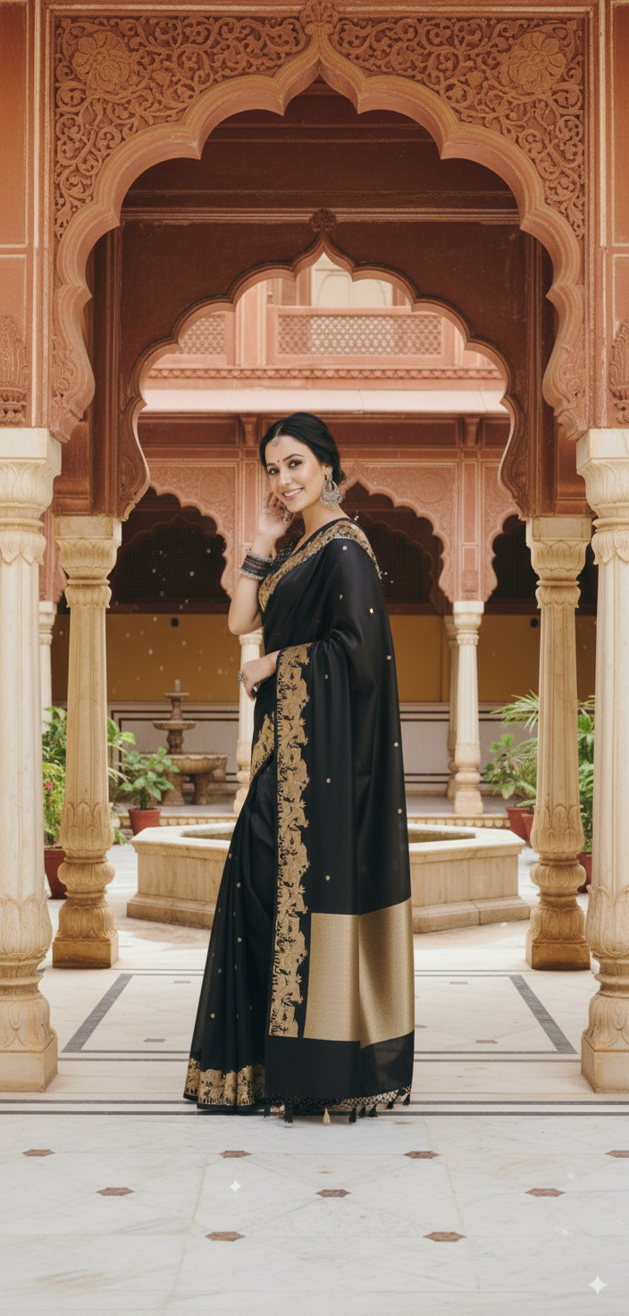 Pattu Chanderi Silk Sari