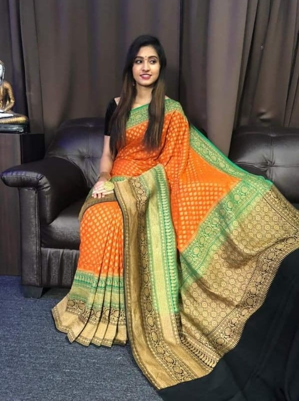 Pure Georgette Khaddi Saree