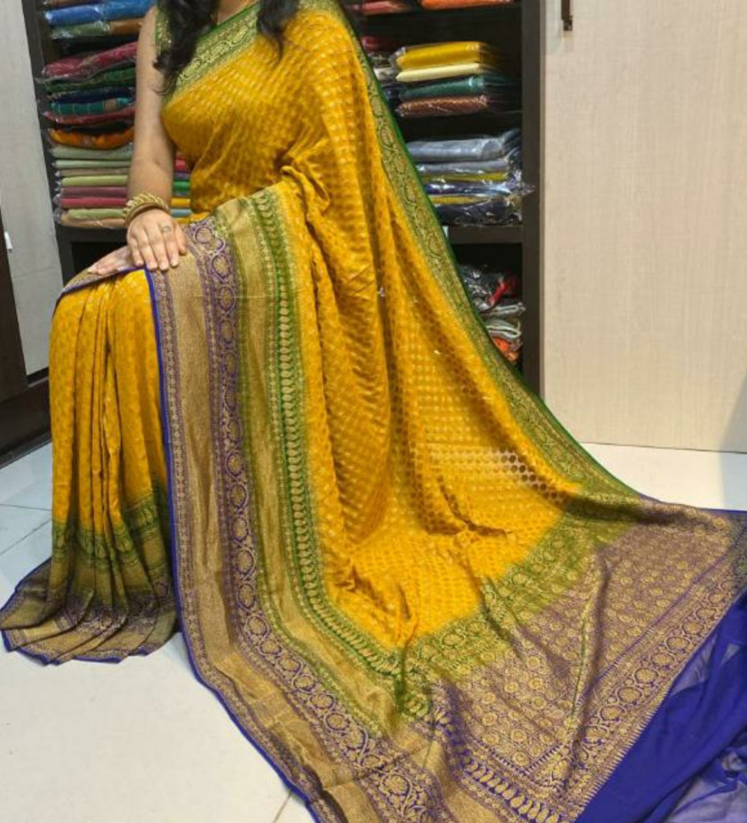 Pure Georgette Khaddi Saree