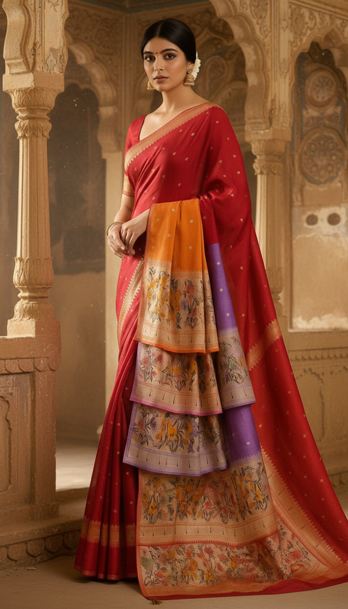 Banarasi Munga Paithani