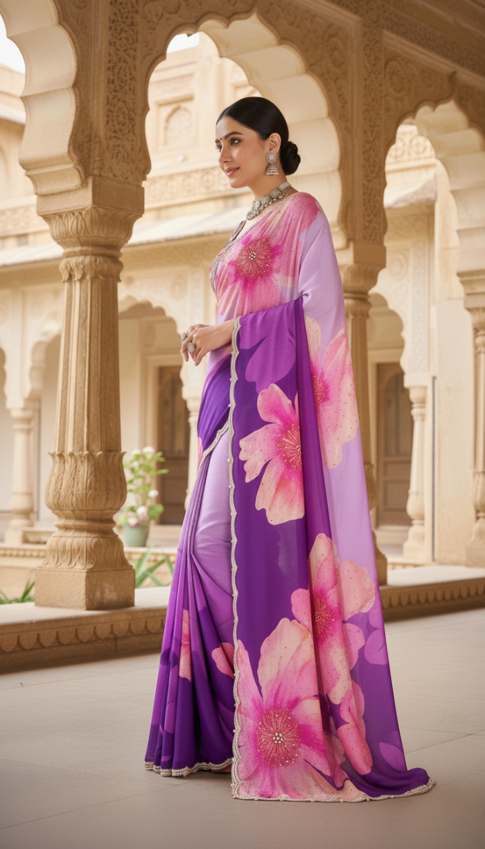 Pure Crepe Silk Saree