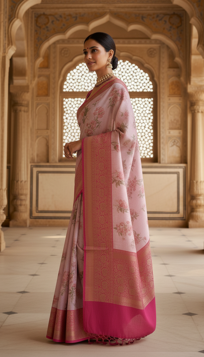 Matka Linen Saree