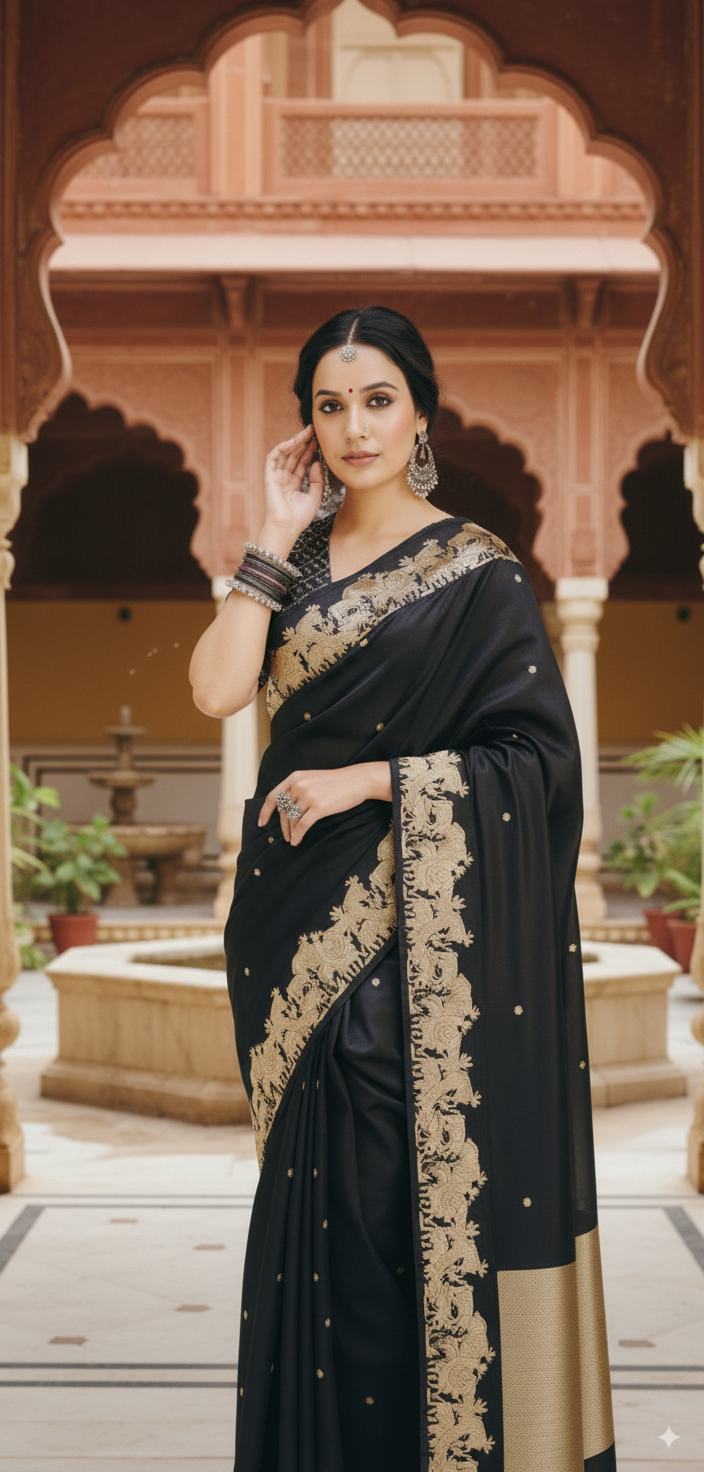 Pattu Chanderi Silk Sari