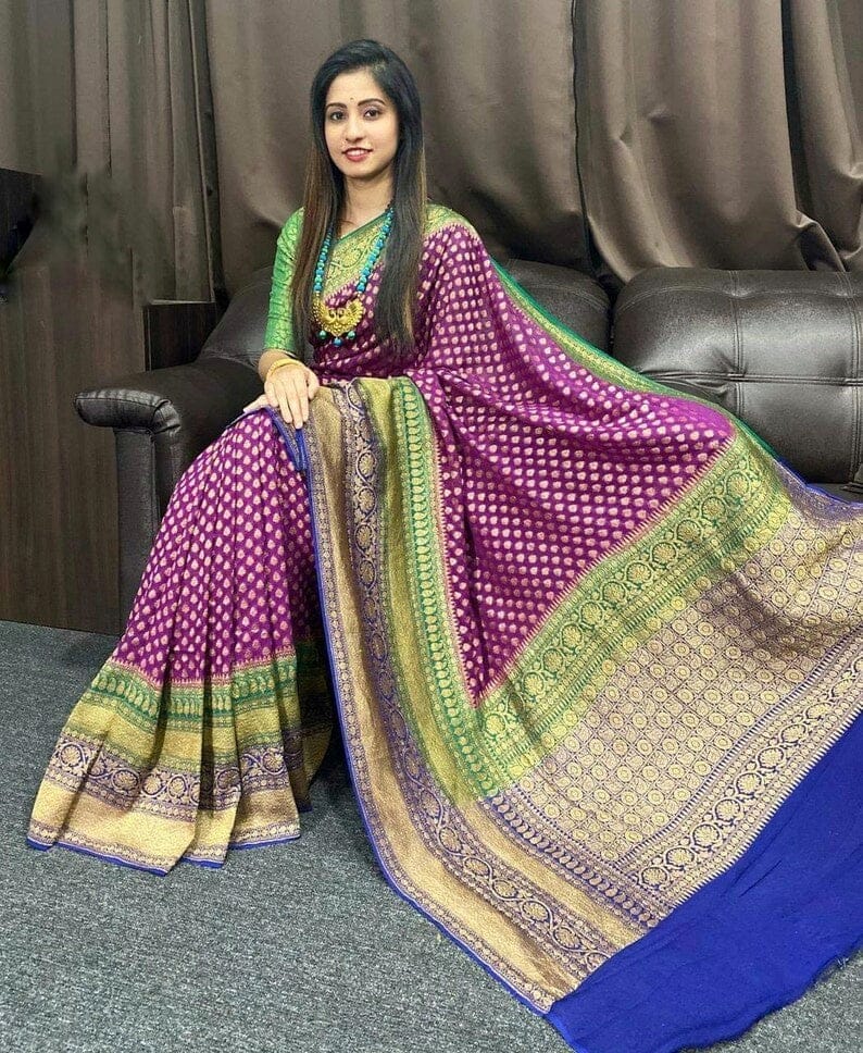 Pure Georgette Khaddi Saree