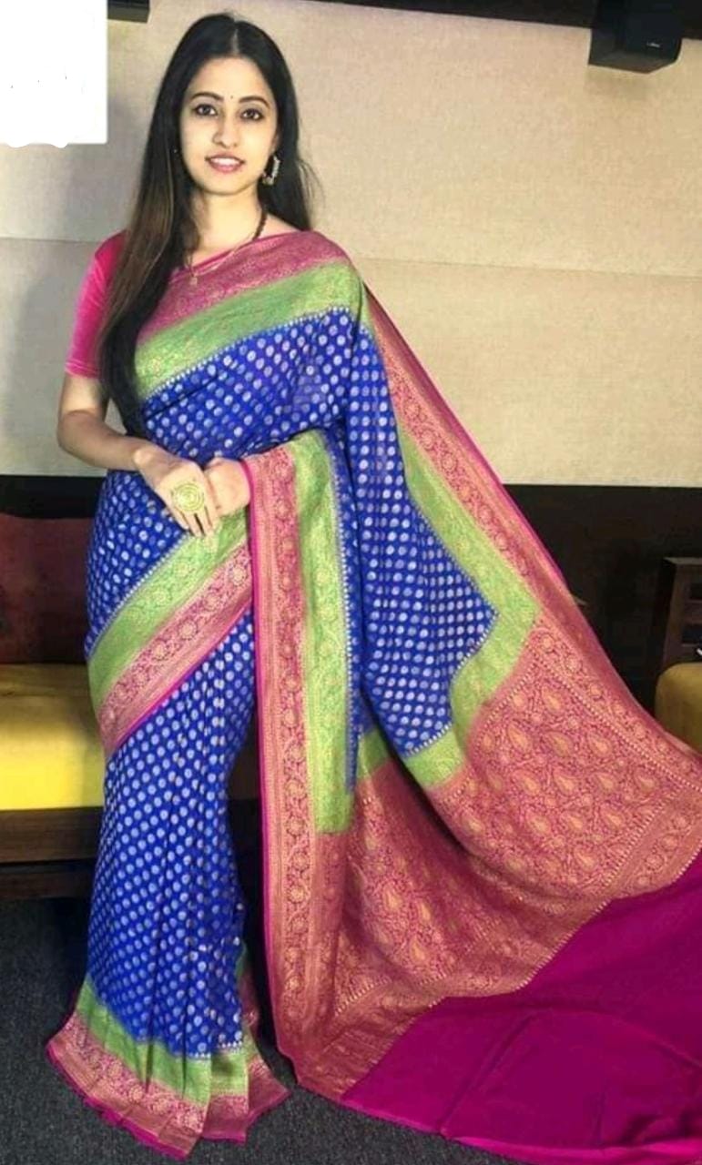 Pure Georgette Khaddi Saree