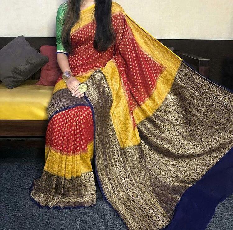Pure Georgette Khaddi Saree