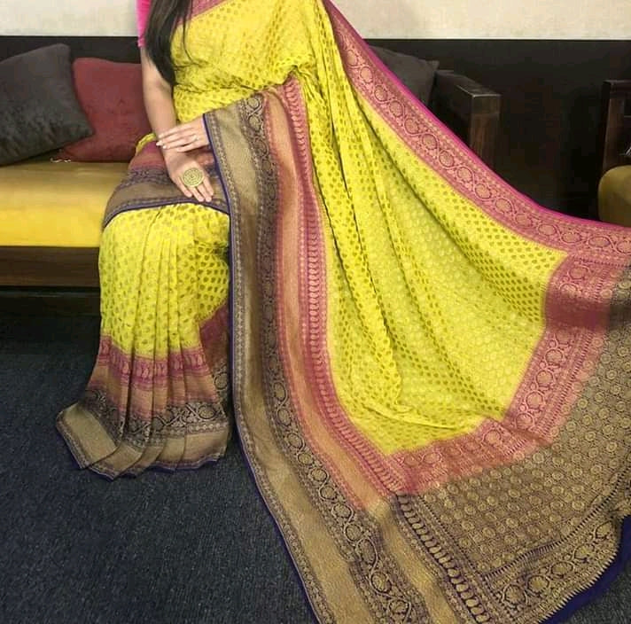 Pure Georgette Khaddi Saree