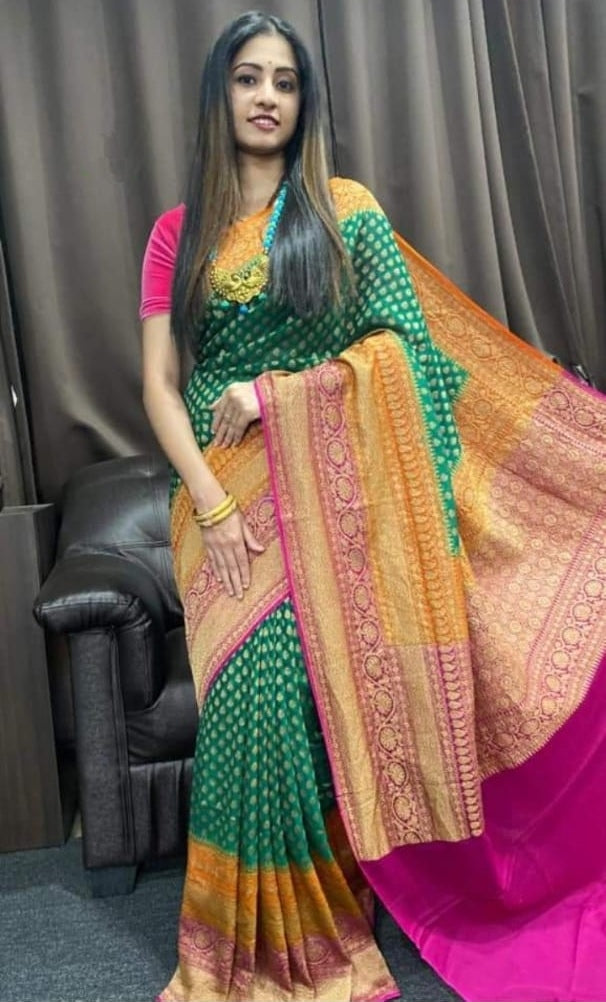Pure Georgette Khaddi Saree